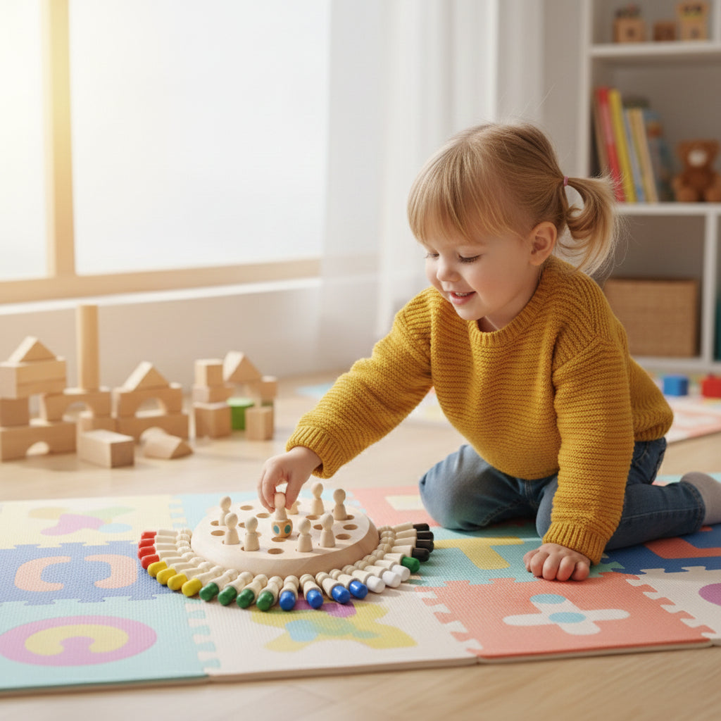 Wooden Memory Match Stick Chess Game