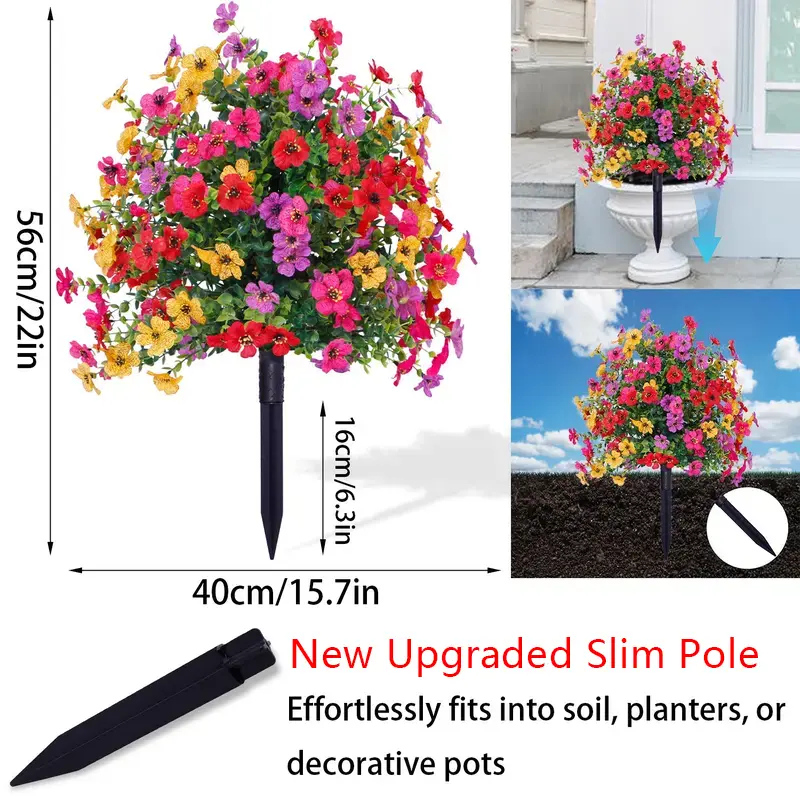 UP TO 49% OFF Artificial Violet for Outdoor Indoor Garden Home Decoration