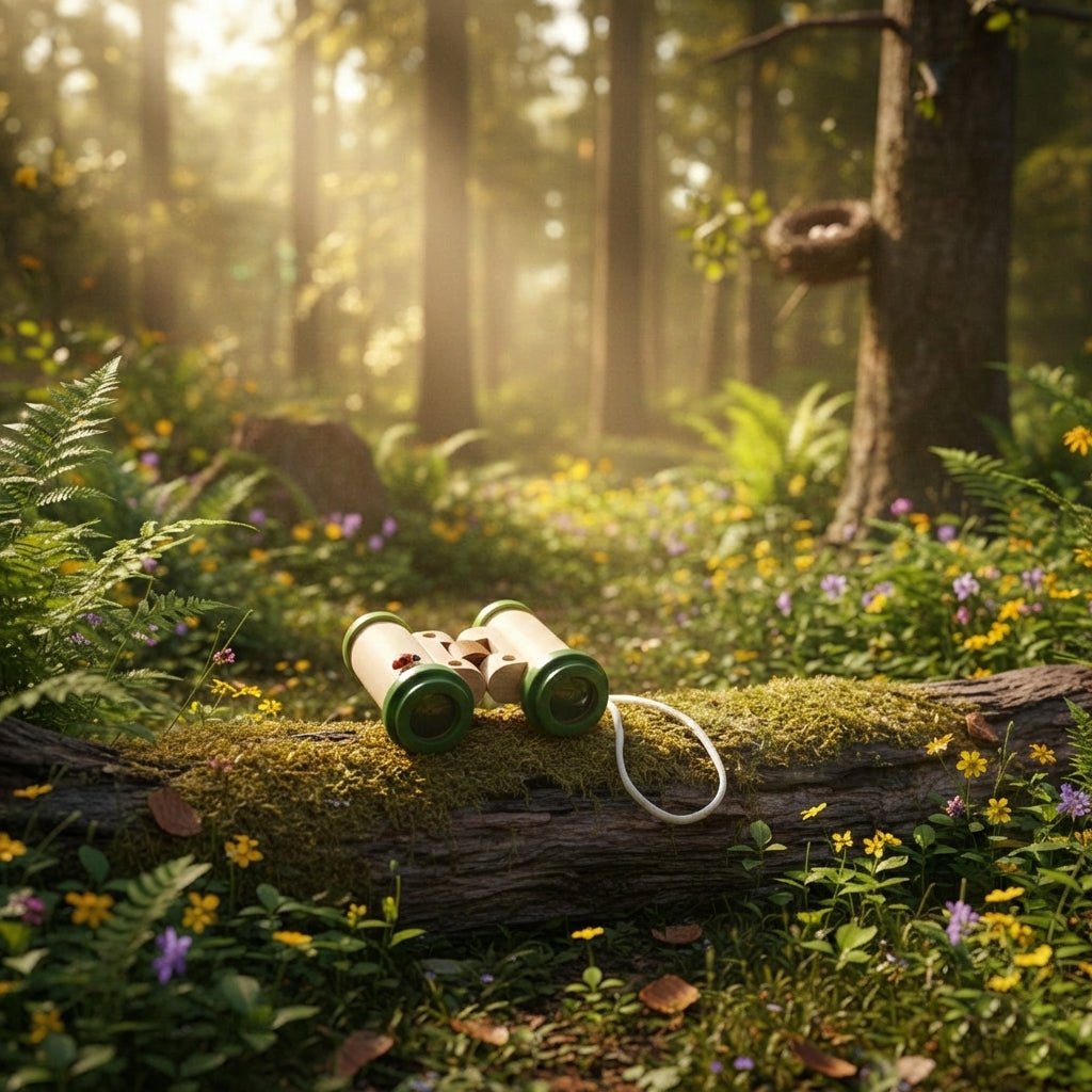 Wooden Outdoor Explorer Binoculars for Kids