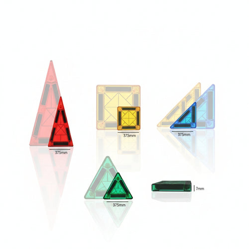 56pcs Mini Magnetic Tiles Travel Set